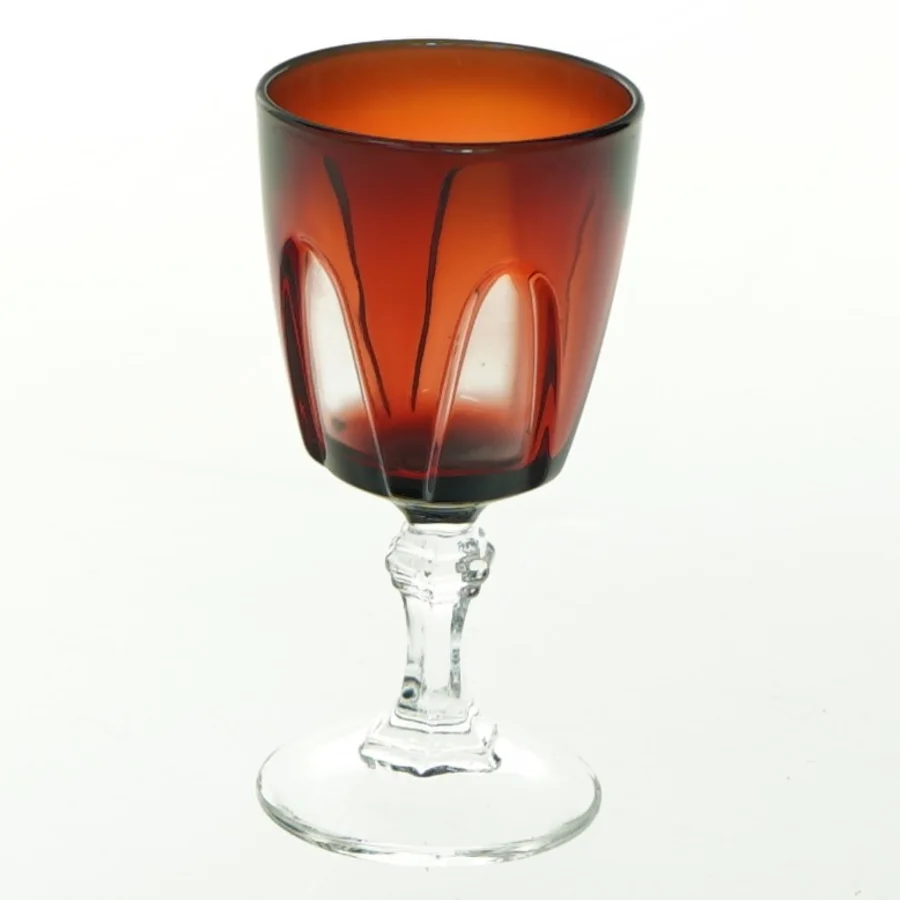 Vintage rødvinsglas (str. H 8,5 cm, ø 4,5 cm)