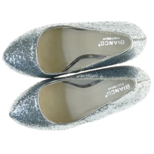 Sølvfarvede glitter stiletter fra Bianco (str. 37)