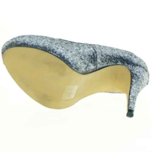 Sølvfarvede glitter stiletter fra Bianco (str. 37)