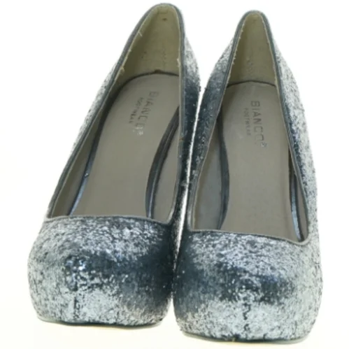 Sølvfarvede glitter stiletter fra Bianco (str. 37)