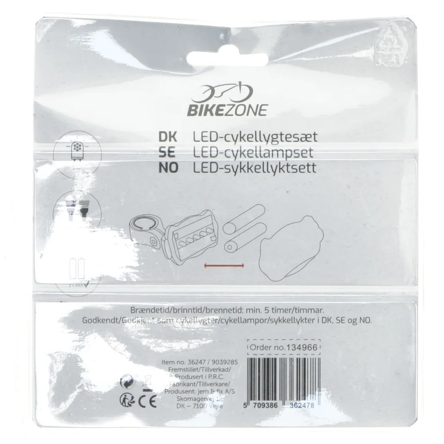 Cykellygtesæt fra BikeZone