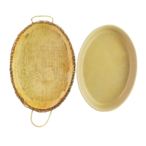 Porcelæns fad med bærgerkurv