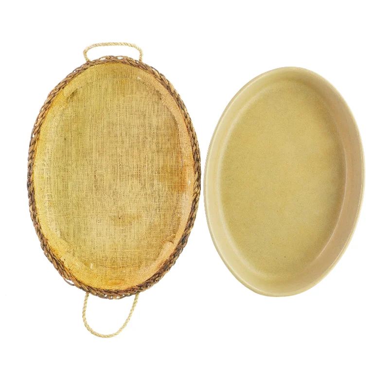 Porcelæns fad med bærgerkurv