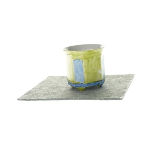 Lysestage til fyrfadslys - hjemmemalet