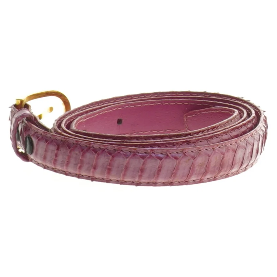 Læderbælte i pink (str. 94 cm)