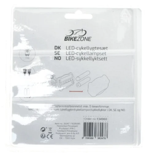 LED cykellygte sæt fra Bikezone