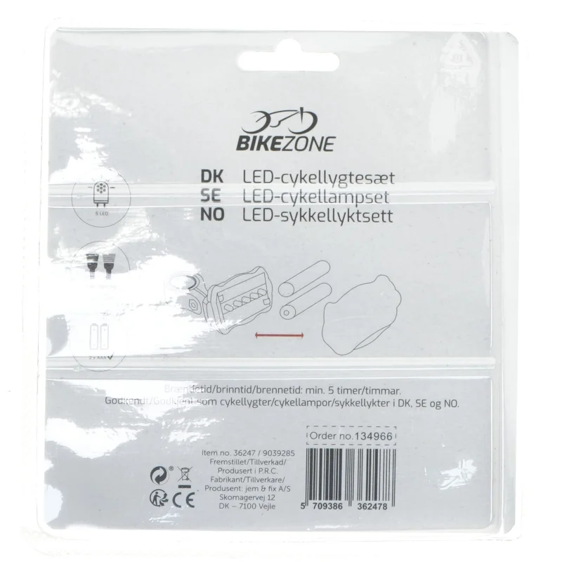 LED cykellygte sæt fra Bikezone