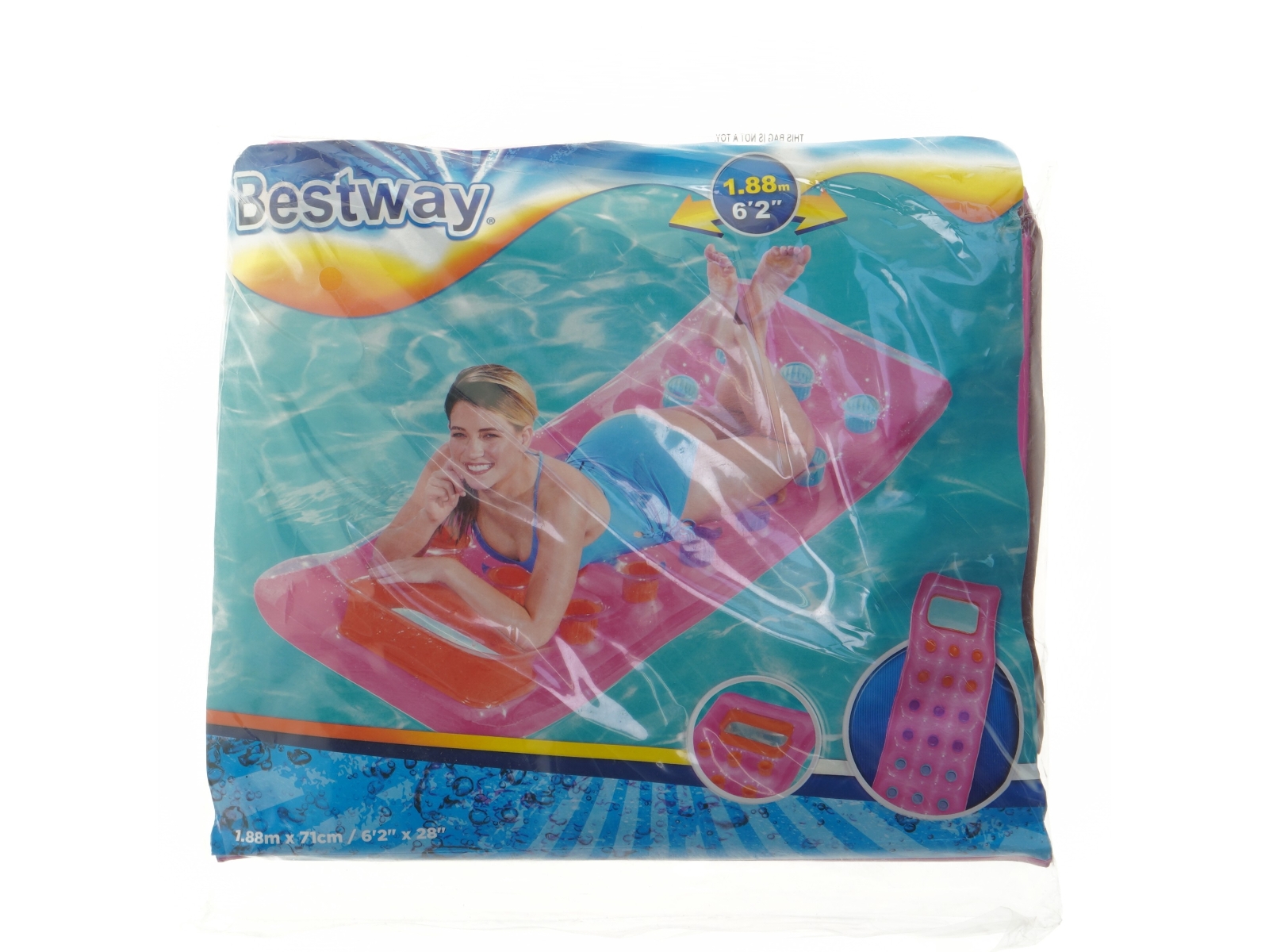 Oppustelig strand luftmadras fra Bestway (str. 1,88 m)