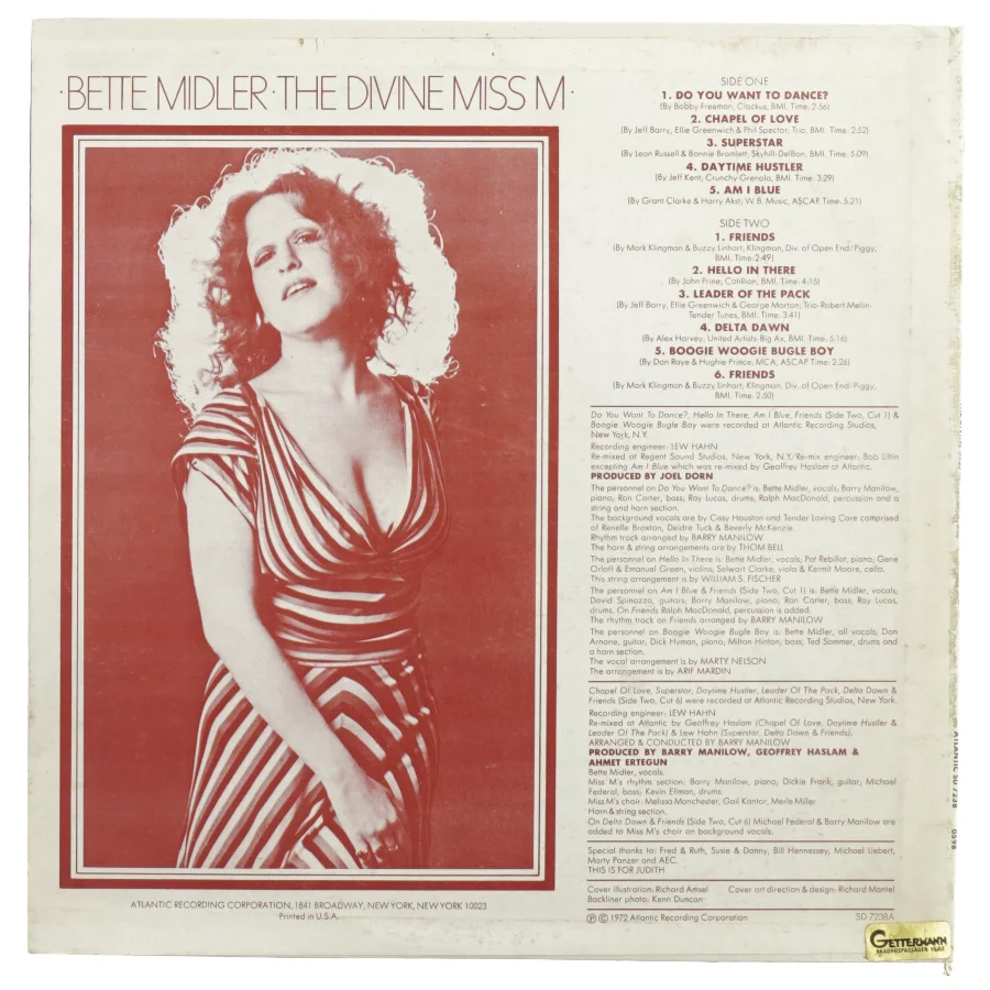 Bette Midler, the divine miss m (str. 31 x 31 cm)