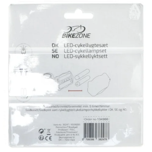 LED cykellygte sæt fra Bikezone