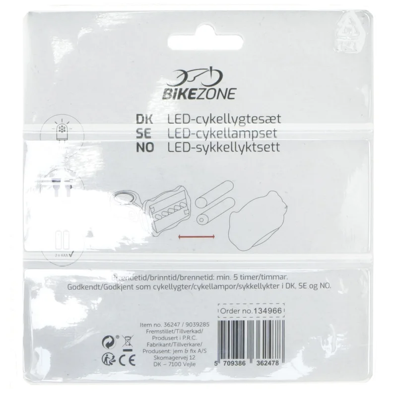 LED cykellygte sæt fra Bikezone