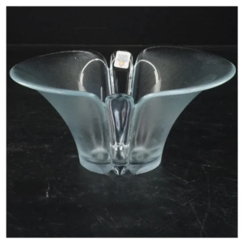 Glas vase fra Holmegård (str. 8x17 cm)