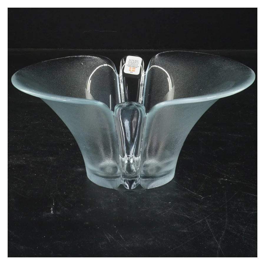 Glas vase fra Holmegård (str. 8x17 cm)