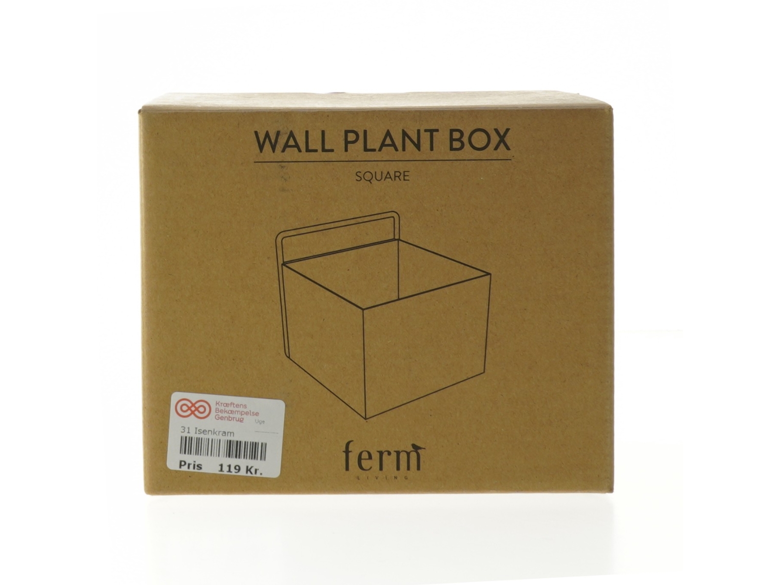 Vægbaseret plantekasse fra Ferm Living (str. 15x15 cm)