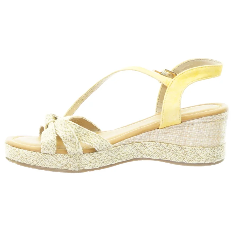 Gule kilehæl sandaler (str. 34)