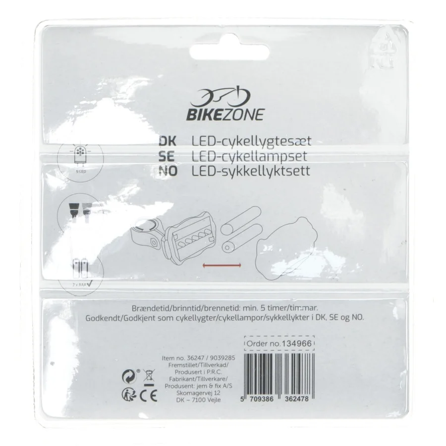 LED cykellygtesæt fra BikeZone