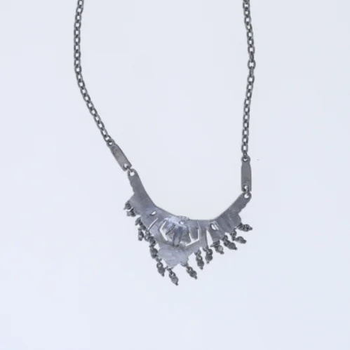 Antik sølv halskæde (str. 52 cm)