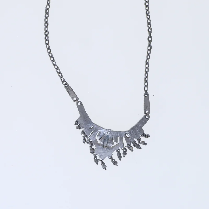 Antik sølv halskæde (str. 52 cm)