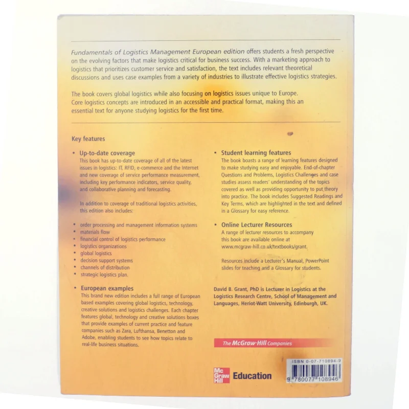 Fundamentals of logistics management (Bog)