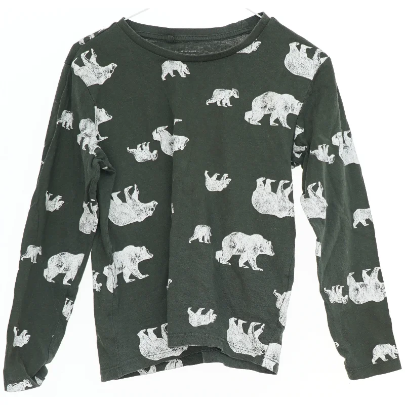 Langærmet bluse med bjørneprint fra VRS (str. 122)