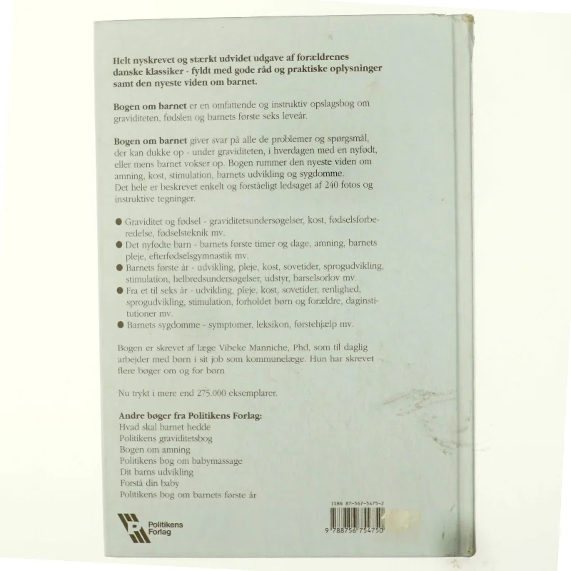 Bogen om barnet af Vibeke Manniche (Bog)