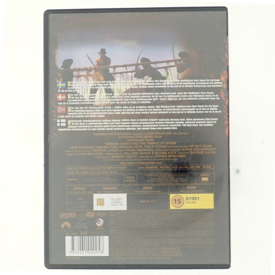 Indiana Jones, The temple of doom