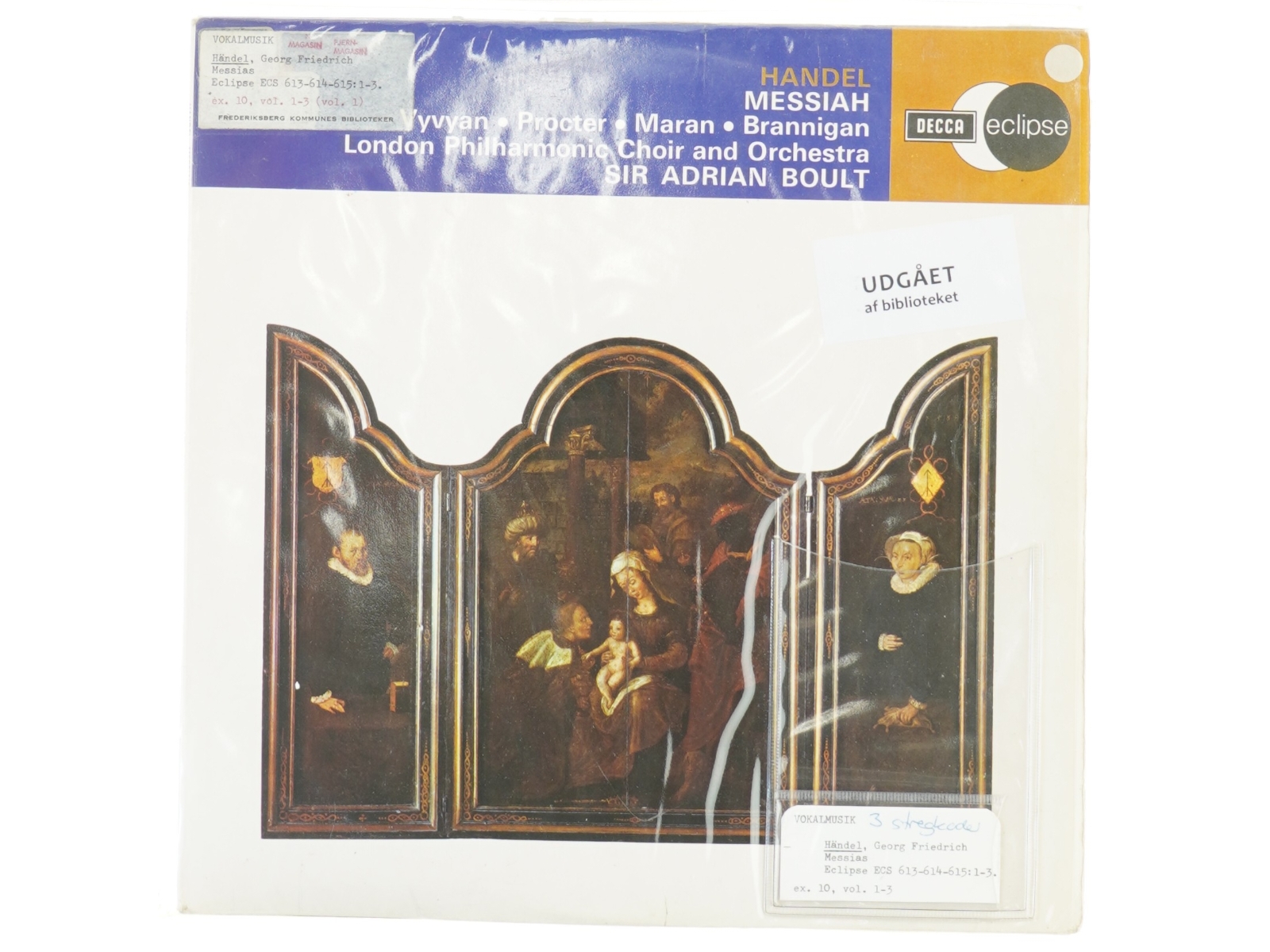 Händel Messiah Vinylplade fra DECCA