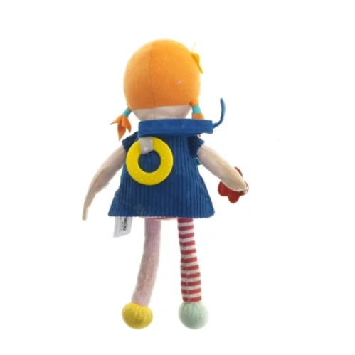 Dukke med farvet kjole og flower detalje (str. 39 cm)