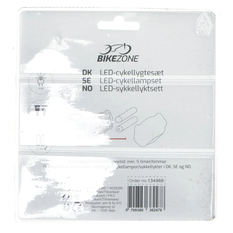 LED cykellygte sæt fra BikeZone
