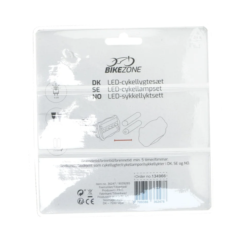 BikeZone cykellygtesæt fra BikeZone