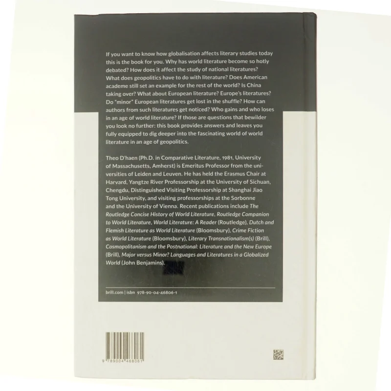 World Literature in an Age of Geopolitics af Theo d' Haen (Bog)