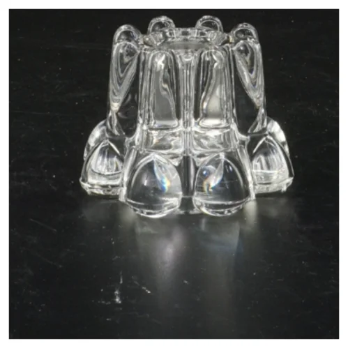 Glas lysestager, sæt med 4 fra Reims (str. 5 cm)