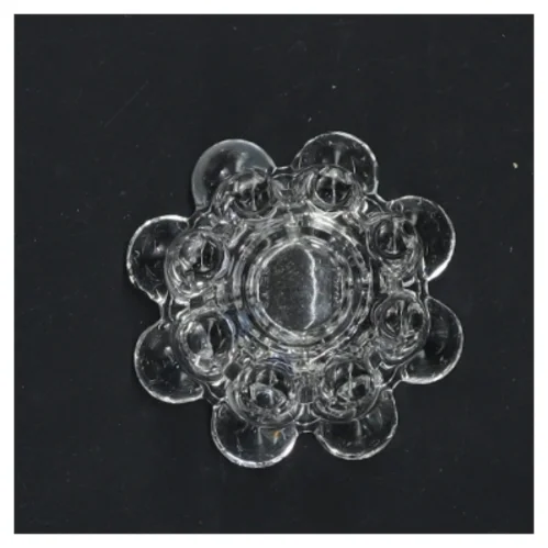 Glas lysestager, sæt med 4 fra Reims (str. 5 cm)