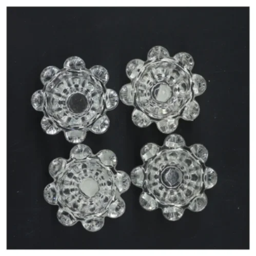 Glas lysestager, sæt med 4 fra Reims (str. 5 cm)