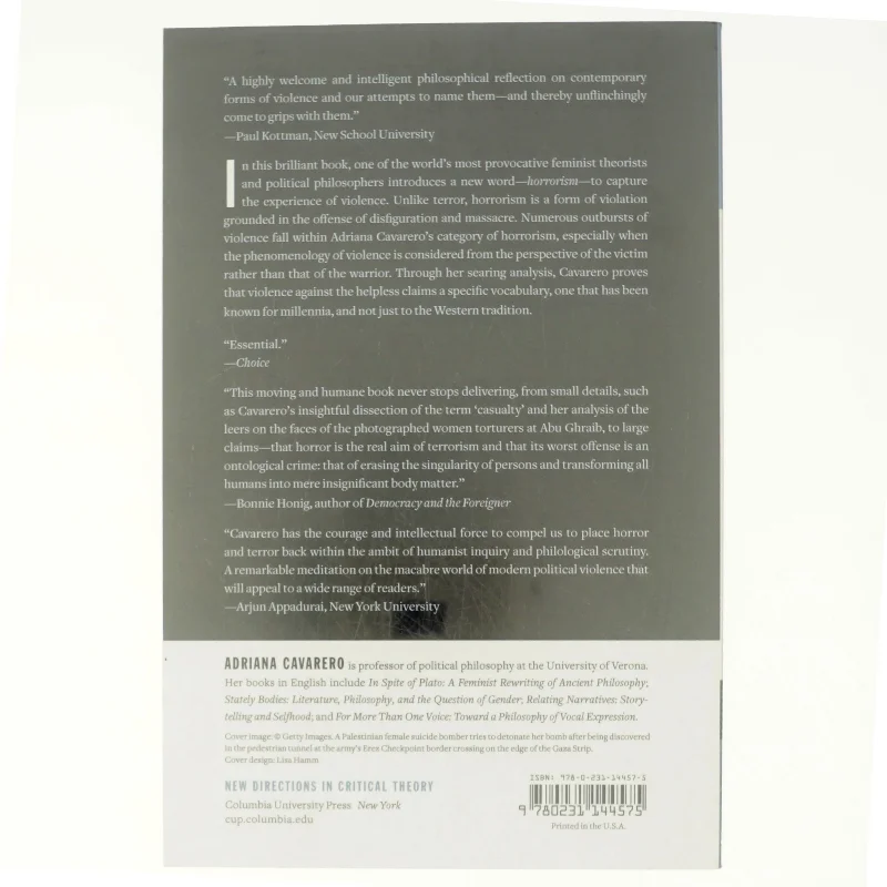 Horrorism af Adriana Cavarero (Bog)