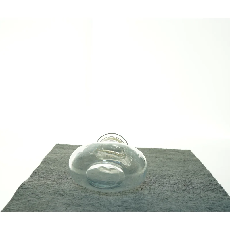 Gennemsigtig glasvase (str. 25 x 9 x 16 cm)