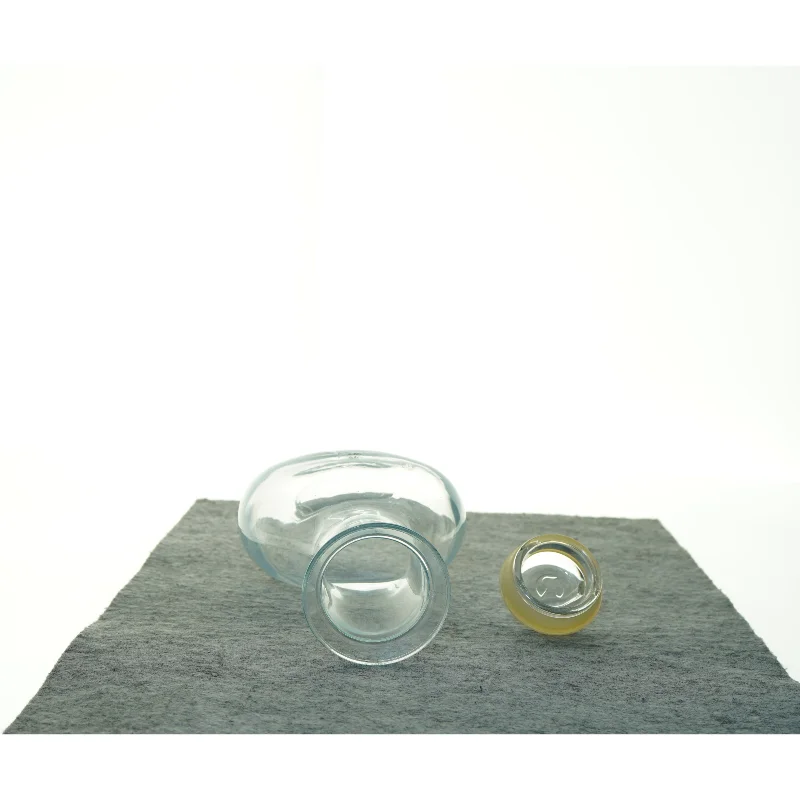 Gennemsigtig glasvase (str. 25 x 9 x 16 cm)