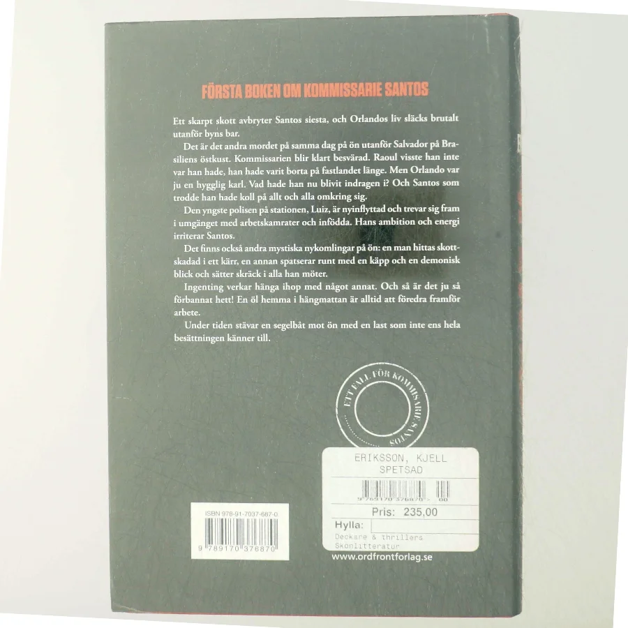 Spetsad af Kjell Eriksson (Bog)