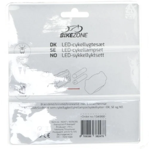 LED cykellygtesæt fra Bikezone