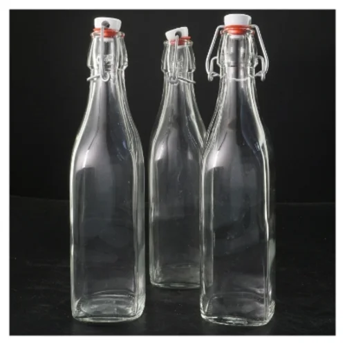 Glasflasker med patentlåg (str. 26 cm)