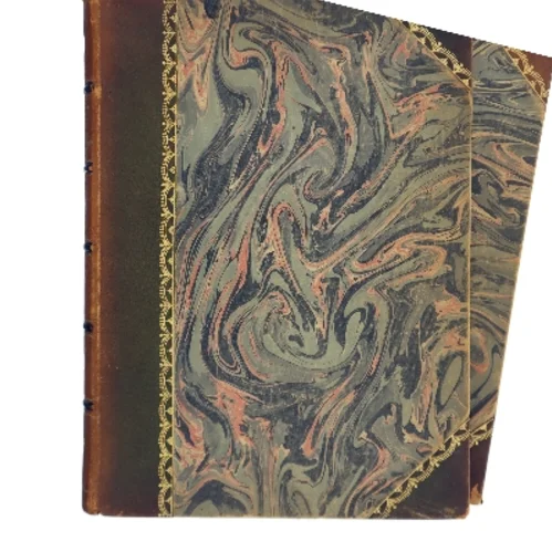 Antikke bøger med marmoreret cover (Bog)