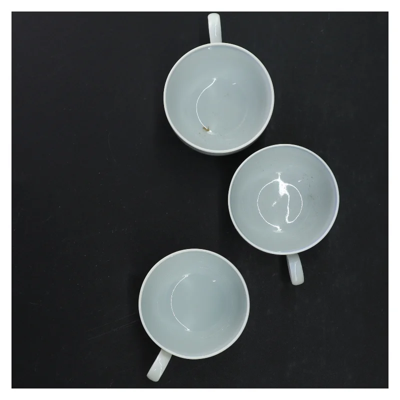 Porcelænskrus med blade design fra B&G (str. 7 cm i diameter)