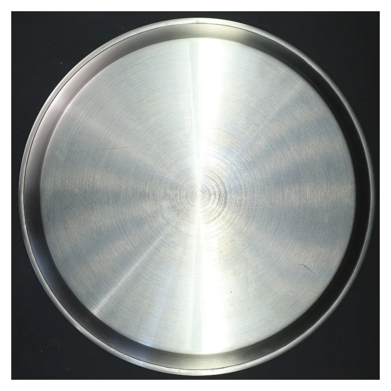 Rundt stål serveringsfad (str. Ø 26x1 cm)