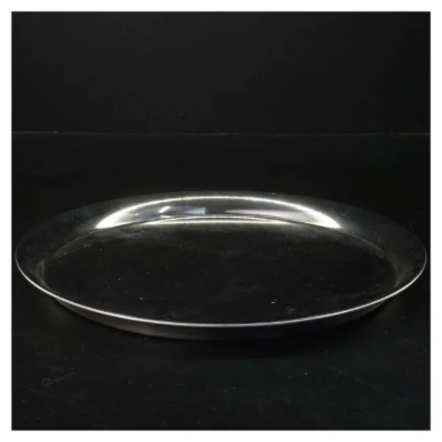 Rundt stål serveringsfad (str. Ø 26x1 cm)