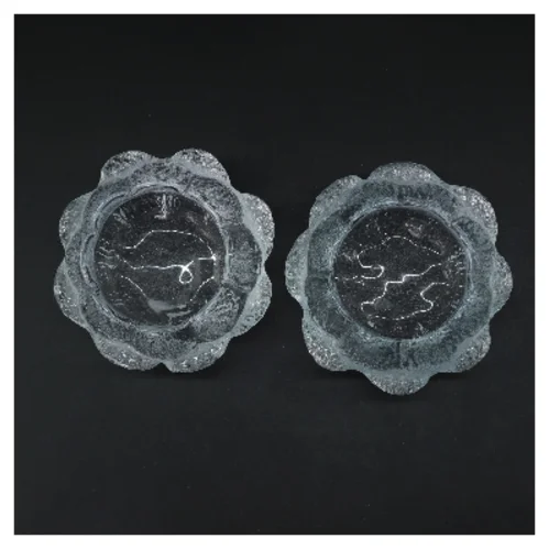 Glasskåle, blomstermønster (str. 13,5 cm)