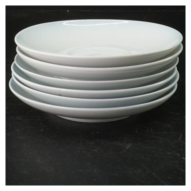 Kaffeservice i porcelæn med blade design fra B&G (str. Tallerkener 14 cm i diameter. krus, 7 cm i diameter)