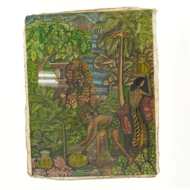 Handmalet vægmaleri med landskabsdesign (str. 63,5x48 cm)