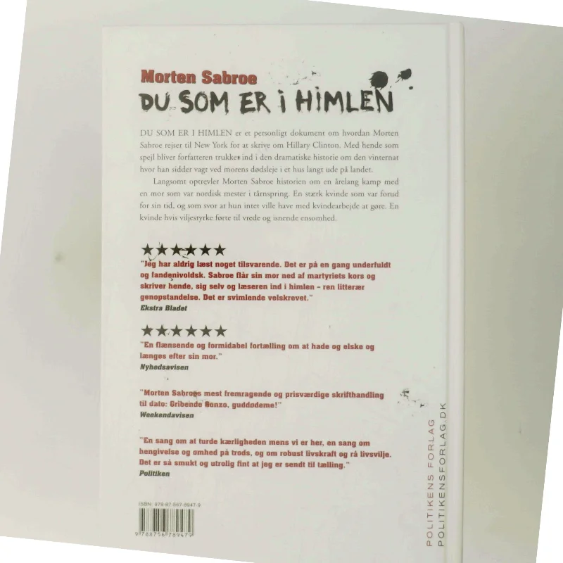 Du som er i himlen af Morten Sabroe (Bog)