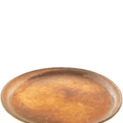 Rund kobberbakke (str. 47x37 cm)