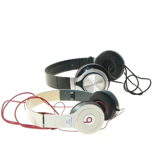 To sæt hovedtelefoner med ledninger (str. Ø 16 og 19 cm)